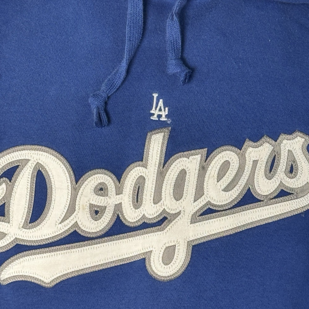 Los Angeles Dodgers Blue Hoodie Sewn Logo Gear For Sports G Big Cotton Men's XL - Picture 10 of 11